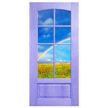 현관문 리폼 시트지 PP87-112 무지개 풍경 퍼플 우드 (작업용 융모 헤라 제공) 붙이기 쉬운 에어프리 스티커형