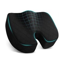 TushGuard Office 자동차 시트 쿠션 미끄럼 방지 사이카티카 백 콕시스 꼬리뼈, X-Large, Black, Black