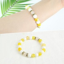 JStrading 천연 원석 팔찌 만들기 BC 재료 세트 31종 DIY 패키지, 1개, BC-08 레몬 에이드