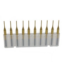 TiN 코팅 초경 엔드 밀 조각 비트 블레이드 0.9mm 팩 10, 한개옵션0
