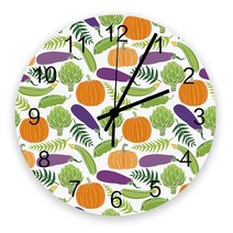 인테리어벽시계 엔틱벽시계 예쁜벽시계 과일 및 채소 디자인 벽시계 무음 홈 카페 사무실 주방용 대형 25cm, [03] 35cmX35cm, [11] CRY01660