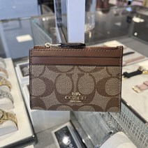 미국해외직구 빠른 배송 COACH 코치 여성 미니 카드케이스 키링 ID 지갑 F88208 호환