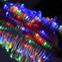 LED 태양광 줄조명 튜브조명 루프탑 차박감성조명 태양광충전, 태양광형(22m)컬리빛