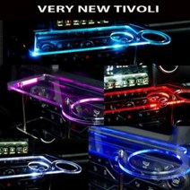 ArtX 베리뉴 티볼리 USB 5V LED 2단 차량용 무중력테이블 컵홀더 식탁 자동차 선반 핸드폰 거치대 수납용품, 추가안함, 화이트LED, 일반 타입