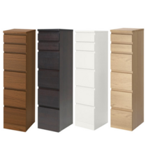 이케아 MALM 말름 6칸서랍장 40x123 cm 서랍장, 블랙브라운 203.546.65