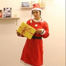 기타 산타복 일반 남성용 여성용 크리스마스 성가대, 산타복 일반-성인 여성용