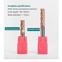 CNC HRC55 코너 반경 엔드 밀 텅스텐 카바이드 스틸 밀링 커터 도구 4 플루트 Deg R0.2 R0.5 R1 금속 라우터, [14] 5R1X5X50