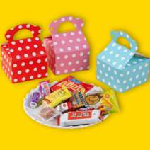 달콤타임_스티커 제작 손잡이 귀여운 미니 간식 상자 영어 다과 구디백 세트유치원 과자 어린이집 답례품 학원 친구 선물 포장, 245Z_손잡이 귀여운 미니 간식상자1세트