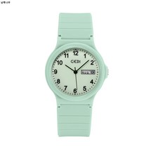 골디 심플 캘린더 학생 여성 시계 캔디 컬러 원형 실리콘 시계 여성 방수 쿼츠 시계 도매