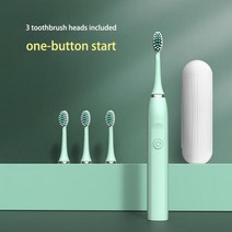 전동 자동 초음파 음파 치석 칫솔 성인용 자동 진동기 화이트닝 ipx7 방수 3 brush head battery type, 분홍색