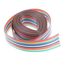 PC케이블 PC부품 디지털5M 리본 케이블 10WAY 플랫 컬러 레인보우 연장 전선 LED Stirp 10P 28AWG, 02 2mx2cm 16pin IDC