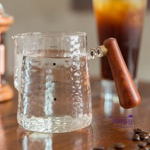 나무 손잡이 크리스탈 저그 (무지) 500ml / 눈금표시