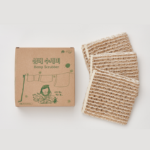 친환경 천연 삼베 수세미 3개 1세트