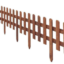 낮은 정원 목재 울타리 파티션 잔디보호 펜스 담장, 브라운60x20x35 두께 20mm