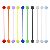 10xSilicone Twist Tie Magnetic Cable Cord Clips Holder Organizer, 한개옵션0