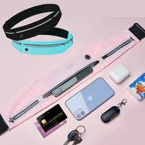 올라운더 정품 러닝벨트 스포츠힙색 방수 밸크로 갤럭시울트라 아이폰pro 수납가능, 블랙