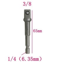 잔가지 구굴기 1Pcs 14 38 12 quot;육각 파워 드릴 비트 드라이버 소켓 세트 어댑터 렌치 슬리브 연장 바, 01 3I8 65MM