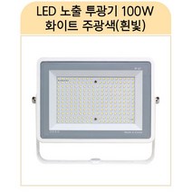 라인조명 국산 LED공장등 led투광기 led투광등 삼성칩 고효율 50W 100W 150W 200W (AC DC) 공장등 방수 체육관등 주유소등 창고등 실외간판등 사각투광기 간판등, J_LED노출투광기 100W 화이트_주광색(흰빛) 1개