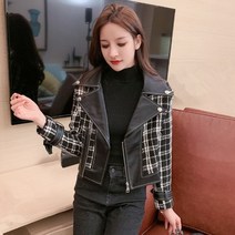 캐주얼상의 일찍이 가을 작은 키 숏 눈길을 끄는 재킷 가죽자켓 코트 여성 2626722812