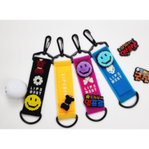 제이엠버튼 멀티 벨크로 홀더 볼마커 세트 (골프장갑 볼마커 동시 부착), 핫핑크, 이니셜_고들개, 1개