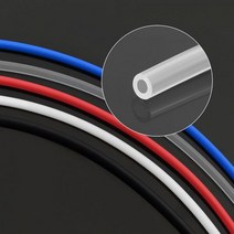 1M PTFE 튜브 Teflonto 2x4mm MK8 핫 엔드 보우 덴 압출기 1.75mm PLA ABS TPU PETG 3D 프린터 Ender 3 V2 용 필라멘트 공급, White 2x4mm