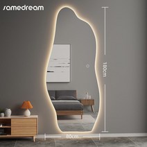 전신거울 스마트 의류매장행거 LED ed 원목 랜턴 대형거울, 아니, 벽걸이 180*80