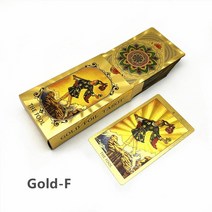금박 타로 골드 플라스틱 장 오라클 마녀 보드 가이드북, 5.Gold-F