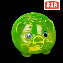 돼지 저금통 어린이 인테리어 절약 왕대 대형 중형 특대형 핑크 블루 황금 종류선택 1개, 훼미리 돼지 저금통 왕대형 그린