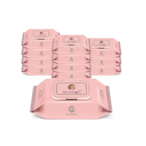 앙블랑 세이프 인디핑크 유아물티슈 휴대 캡형 20매, 13박스, 12개입