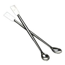 1t 1그램 요리 계량 스푼 2pcs 20cm 길이 더블 엔드 시약 스테인레스 스틸, 찢어진 조각