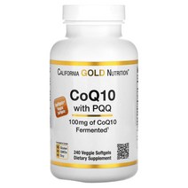 California Gold Nutrition 켈리포니아골드뉴트리션 코큐텐 큐텐 CoQ10 100mg PQQ 10mg 60베지캡슐, 60개