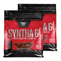 비에스엔 신타-6 프로틴 파우더 드링크 믹스 단백질 보충제 초콜릿 밀크셰이크, 2개, 4.56kg