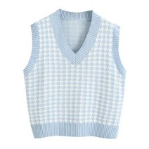 노르딕니트 2020 탑 걸 스웨터 조끼 여성 점퍼 v 넥 풀오버 니트 조끼 여성 y2k preppy 스타일 자르기 탑 가을 솔리드 outfi