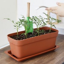별도표기 플라스틱 화분 물받이 세트 중형 직사각 홈파밍 홈가드닝 화분, 화이트