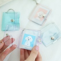 증사 증명 사진 키링 가방고리 바인더 홀더 4color 콜렉트북 미니 앨범, 블루