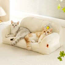 강아지 포토존 고양이 의자 클라우드 소파 꽃방석 침대 가구 소형견 중형견, 프레쉬 블루-더블사이즈