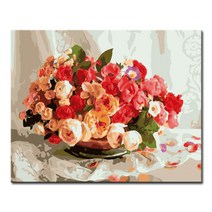 DIY캔버스페인팅 명화그리기 유화- 정물 40x50, S24_러블리로즈