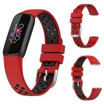 핏빗럭스 Fitbit Luxe 스트랩 스포츠 밴드 우레탄 시계줄 레드 블랙