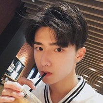 한국 가발 남자 단발 스타일리쉬 미디엄 앞머리 단발 생머리, 블랙, 하나, 1개