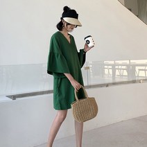 베리위시 비기 프릴소매 미니원피스 빅사이즈여성 롱블라우스