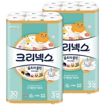크리넥스 카카오프렌즈 3겹 화장지 30m x 30롤 x 2팩