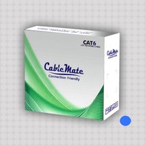 케이블메이트 CAT6 UTP 100M 블랙 단선 랜케이블 랜선 제작용, cat6 utp 100m 블루
