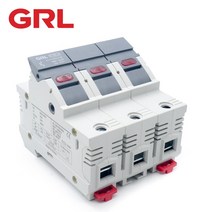 퓨즈 GRL 3P AC RT8-63-3P 퓨즈 홀더베이스 퓨즈 박스 Fast Blow 세라믹 RO6 DIN 레일 Moun 4x5MM 500V, 0 RT8-63-3P_09 2A