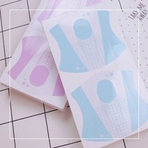 다이아뷰티 투명 폼지 네일도구 네일연장 도구, 투명 젤폼지(하늘색)100매, 1개