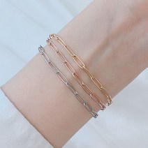 [주얼리h] 써지컬스틸 미니 클립 체인 팔찌