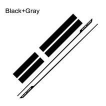 6개/몫 자동차 후드 사이드 리어 도어 스티커 포드 Transit Tourneo 사용자 정의 캠핑카 스포츠 비닐 데칼, 03 Black Gray_01 L1(SWB)