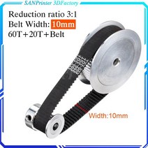 타이밍 벨트 풀리 타임 GT2 타이밍 벨트 풀리 60 개 톱니 20 개 5mm/8mm 감소 3:1/1:3 벨트 폭 6mm 10mm 3D, 20T8 - 60T5_폭 294mm-10mm