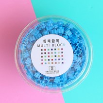 8mm 디폼 톡톡 멀티 블럭 대용량세트 도안 130여종, 8mm 리필 500개(스카이블루)