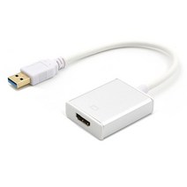 휴대용TV 디비디플레이어 1080p usb 3.0-hdmi 호환 변환기 pc 노트북 프로젝터 hdtv 외부 비디오 카드 용 멀티 디스플레이 그래픽 어댑터, 블랙 프리 드라이버