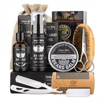 Isner Mile Beard Kit for Men Grooming & Trimming 남자 수염 관리 그루밍 키트, 1개